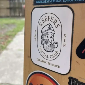 Reefers Social Club white stickers